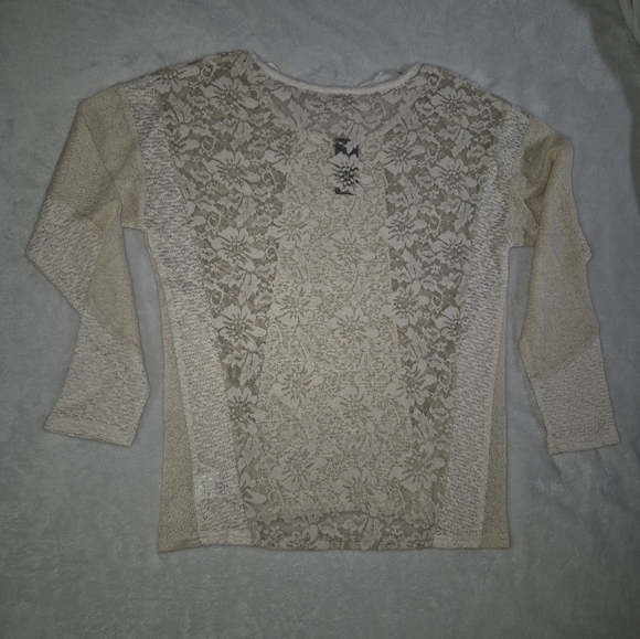 Miss Me Cream Lace Women's Top NWT - Picture 9 of 12